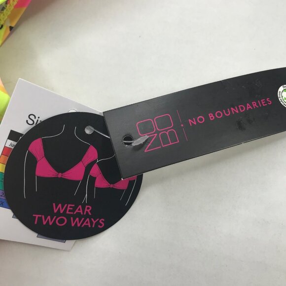 No Bo Junior's Wide Strap Off Shoulder Swim Top Multicolor Tropical Sm 3-5 New - Picture 3 of 14